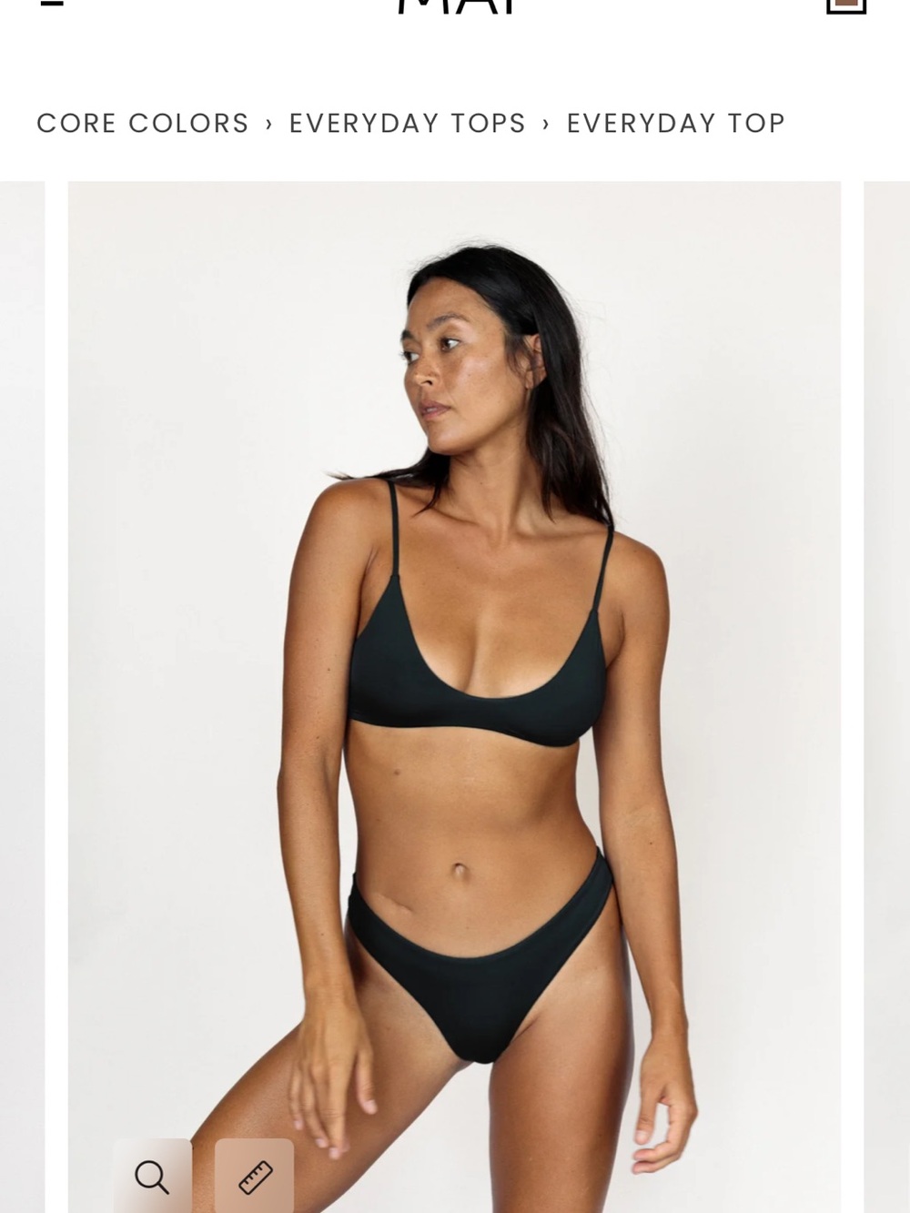 Mai Swimwear Everyday Bikini Top Black XS